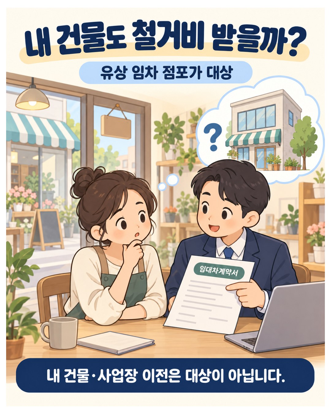 내 건물도 철거비 받을까? — 점포철거비는 유상 임차 점포만 대상, 내 건물과 사업장 이전은 제외