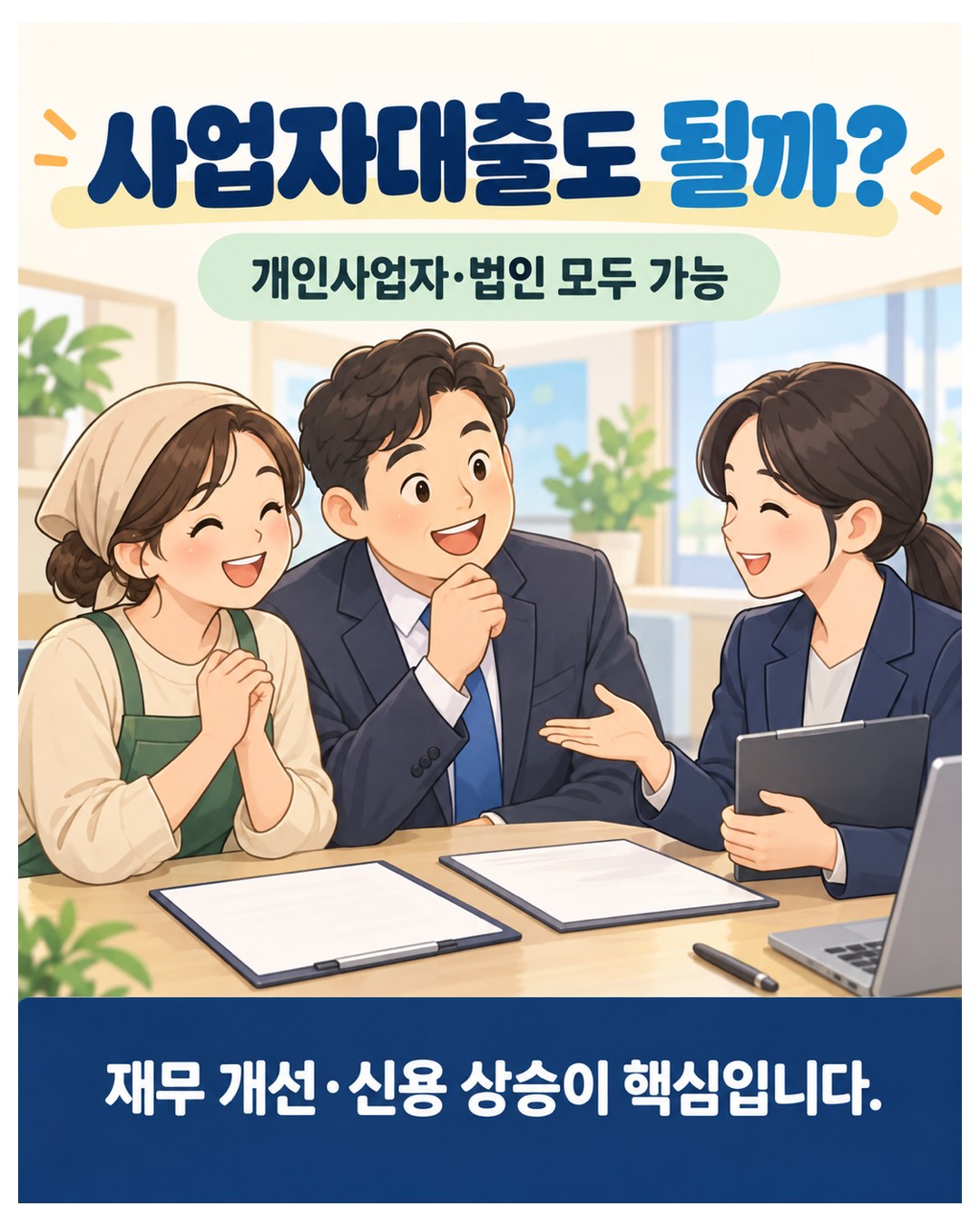 사업자대출도 될까 — 개인사업자·법인 모두 가능, 재무 개선·신용 상승이 핵심