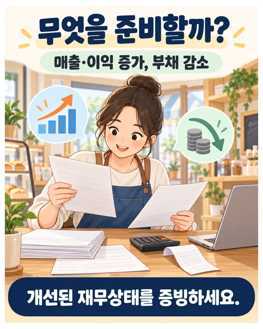 무엇을 준비할까 — 매출·이익 증가, 부채 감소, 개선된 재무상태를 증빙