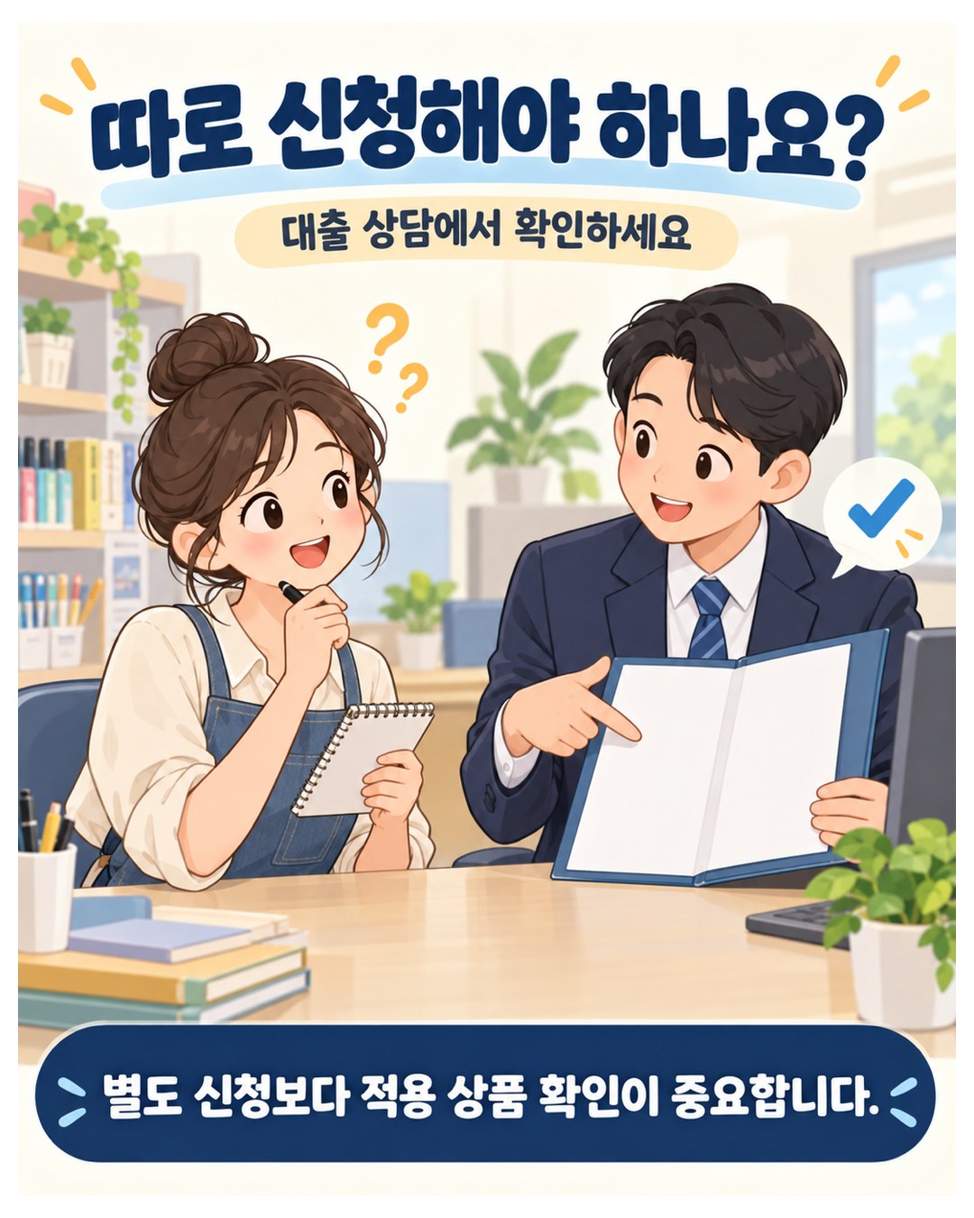 따로 신청해야 하나요? — 별도 신청 없음, 대출 상담에서 적용 상품을 확인